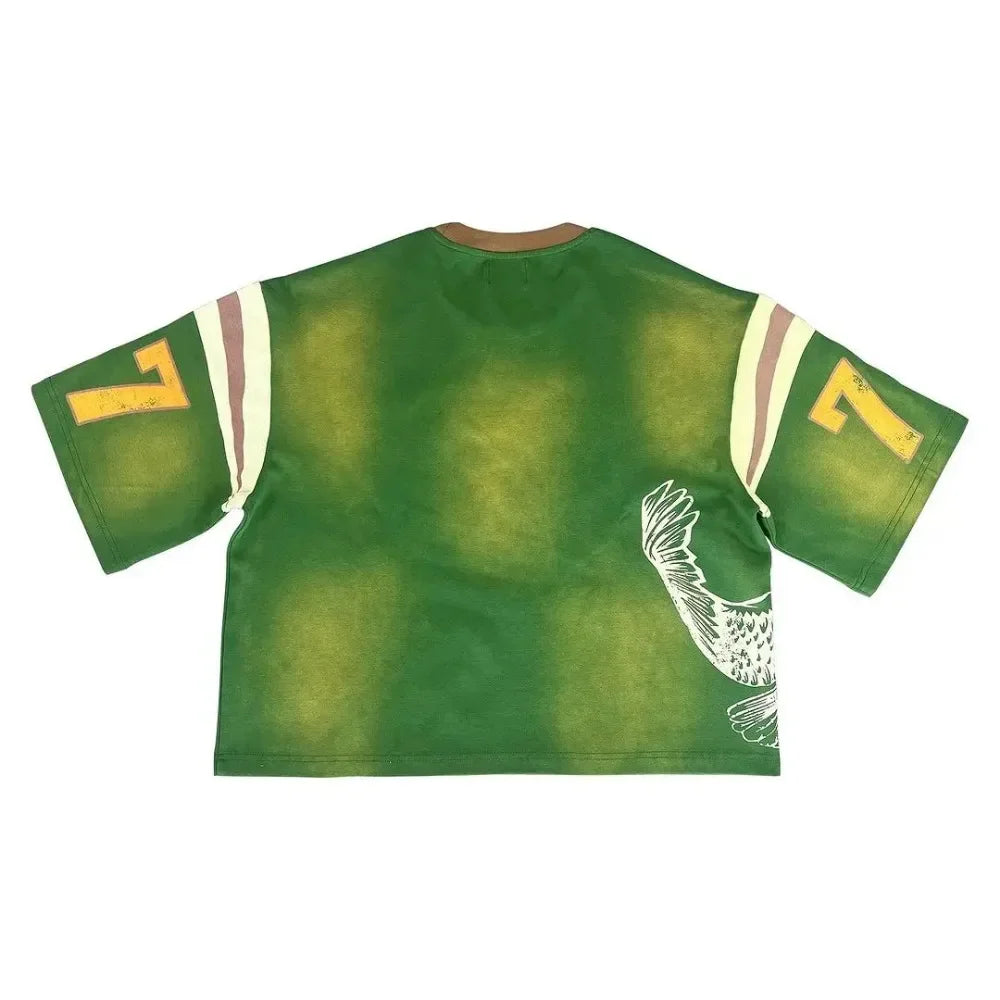 American T Shirt Y2K Short Sleeved Tops Men Retro Hip Hop Rock Graphic Print Oversized Tshirt Round Neck Cotton Pullover Clothes