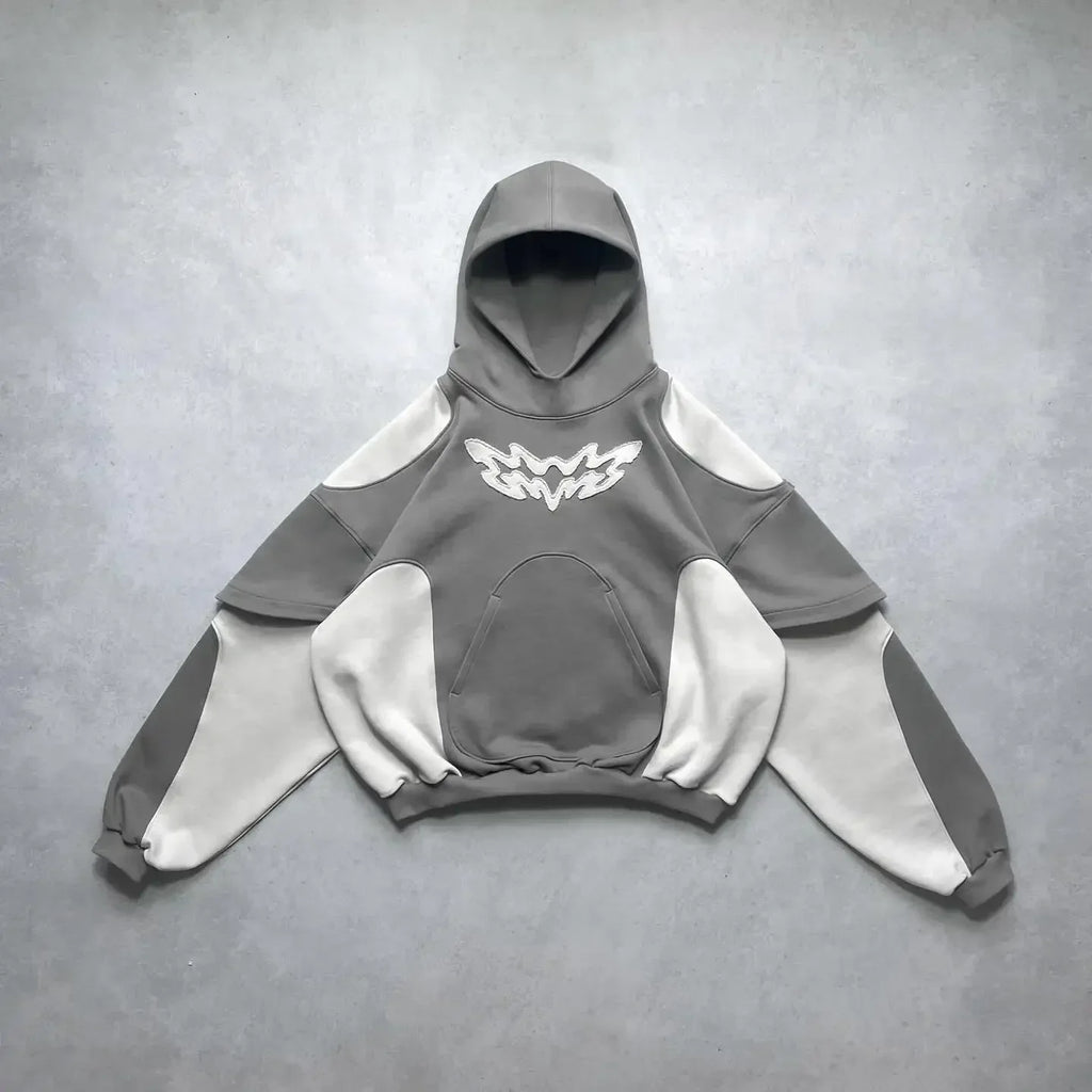 American Fashion Embroidery Personality Flash Diamond Oversize Zipper Hoodie Men Y2K New Harajuku Gothic Casual Joker Sweatshirt