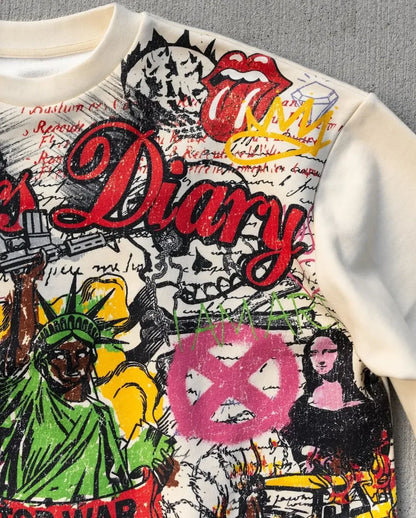 Streetwear Y2k T Shirt New Trend Hip Hop Graffiti Large Graphic Print Design Shirt Harajuku Retro Oversized Loose T Shirt Tops