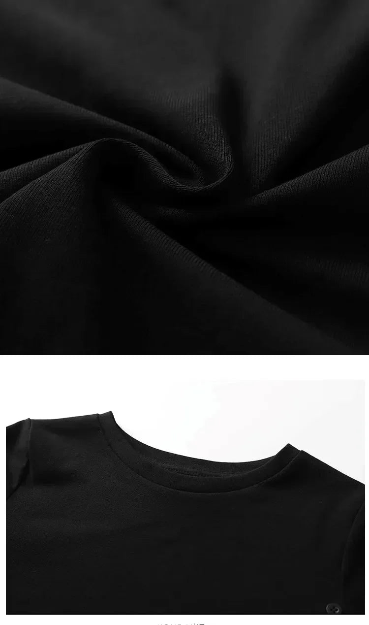 Streetwear Classic Seven Quarter Sleeves Tops Retro Famous Paintings Letter Graphics Printed T Shirt New Harajuku Goth Clothing