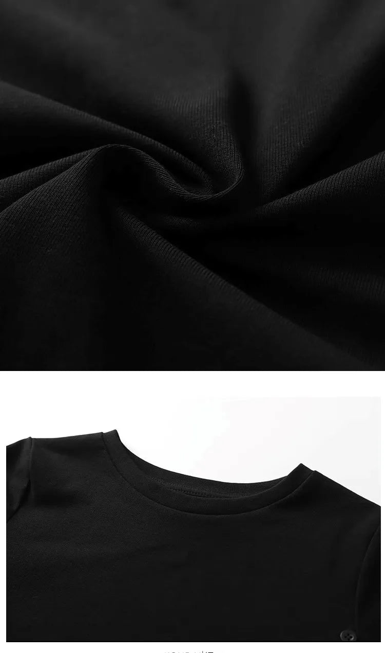 Streetwear Classic Seven Quarter Sleeves Tops Retro Famous Paintings Letter Graphics Printed T Shirt New Harajuku Goth Clothing