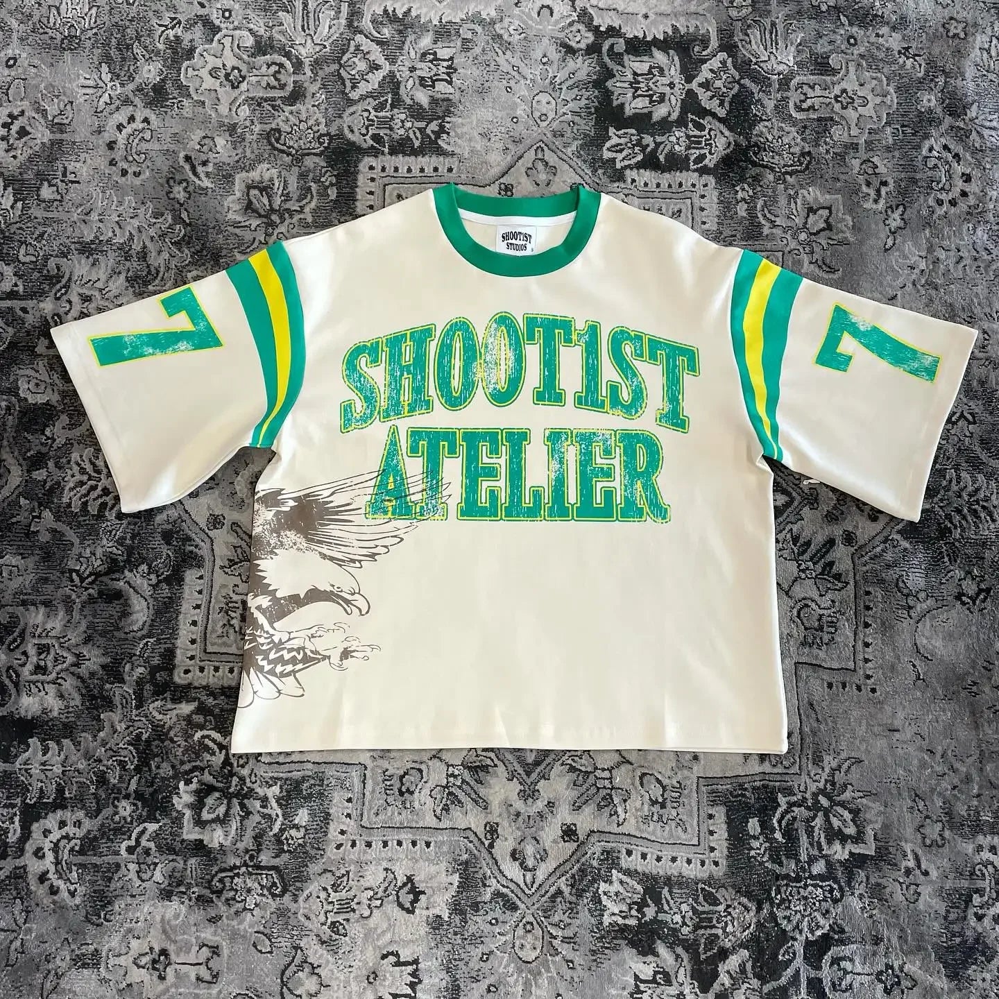 American T Shirt Y2K Short Sleeved Tops Men Retro Hip Hop Rock Graphic Print Oversized Tshirt Round Neck Cotton Pullover Clothes